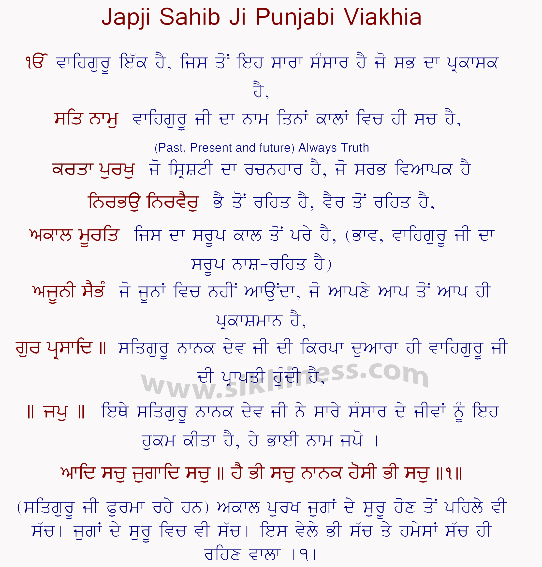 Japji Sahib Vyakhya